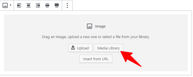 Select Media Library in WordPress